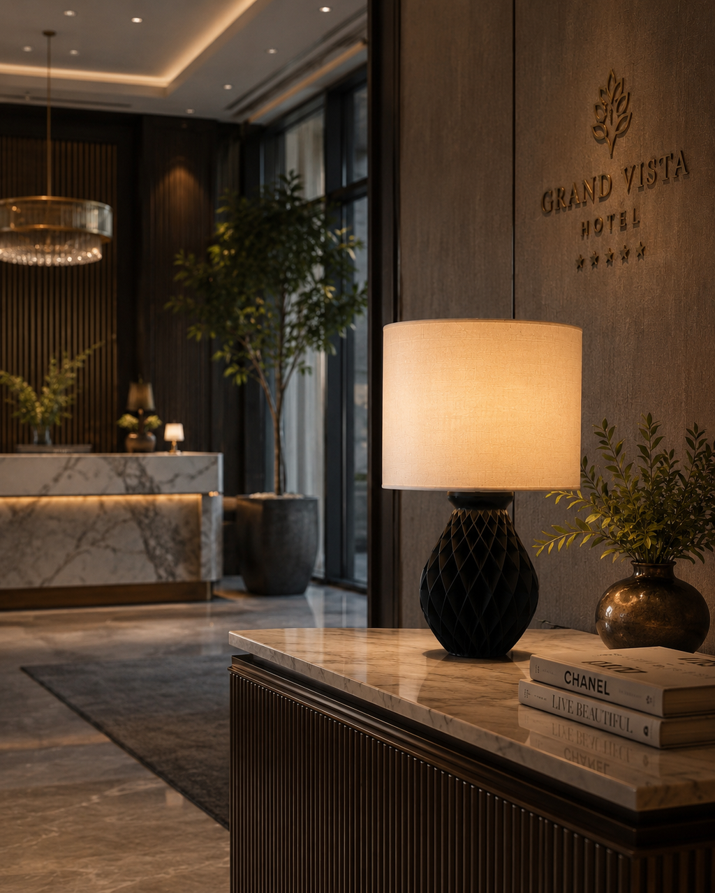 Konio Lamp – 3D Printed Parametric Table Lamp | Matte Black | Modern Home Decor