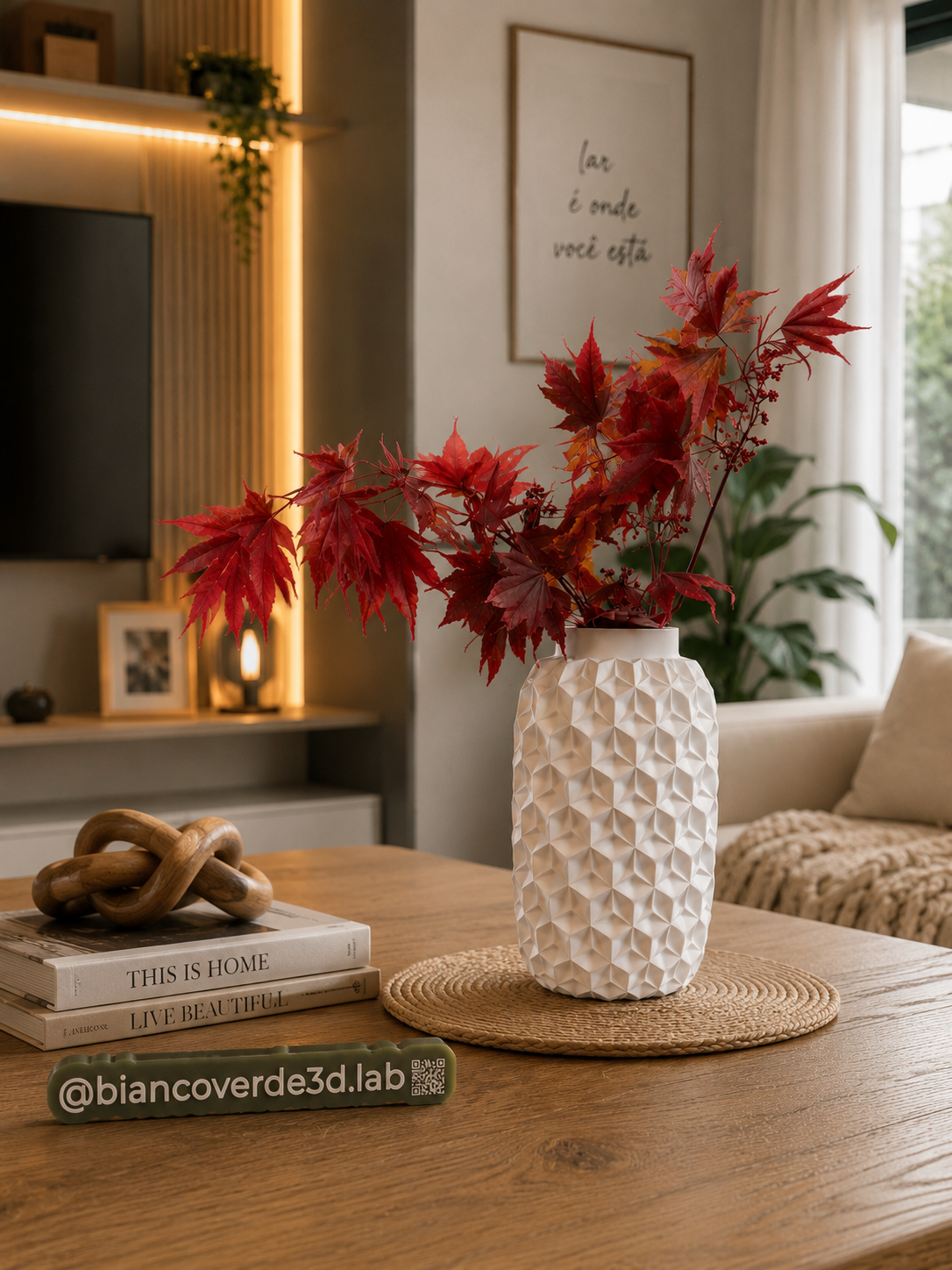 Organic Ripple Sculptural Vase | Premium 3D Printed Textured Flower Art