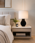 Konio Lamp – 3D Printed Parametric Table Lamp | Matte Black | Modern Home Decor