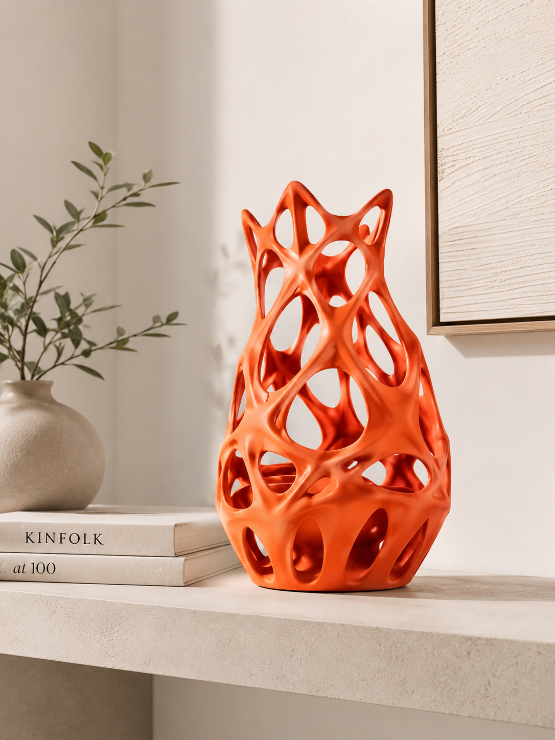 Sculpture Organic Vase, Home Decor, Modern Luxury decor, Decorative Object, Modern Parametric decor vase
