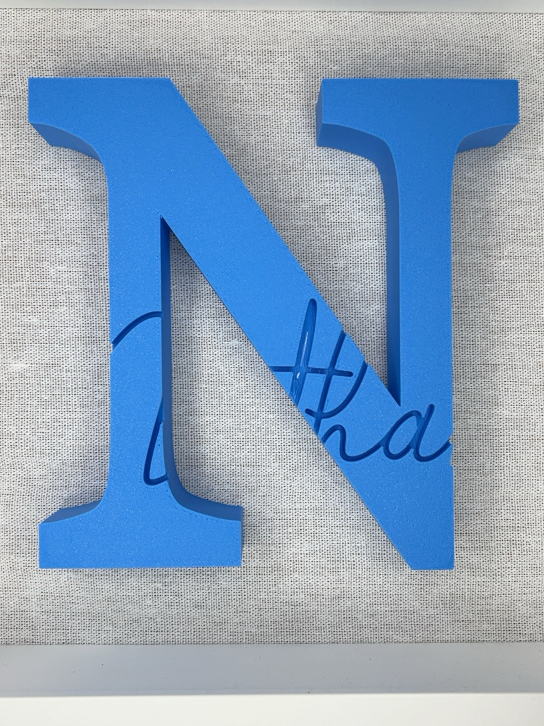Personalised 3D Name Frame for Children - Custom Initial & Theme