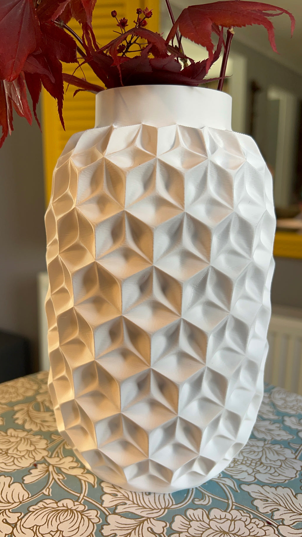 Organic Ripple Sculptural Vase | Premium 3D Printed Textured Flower Art