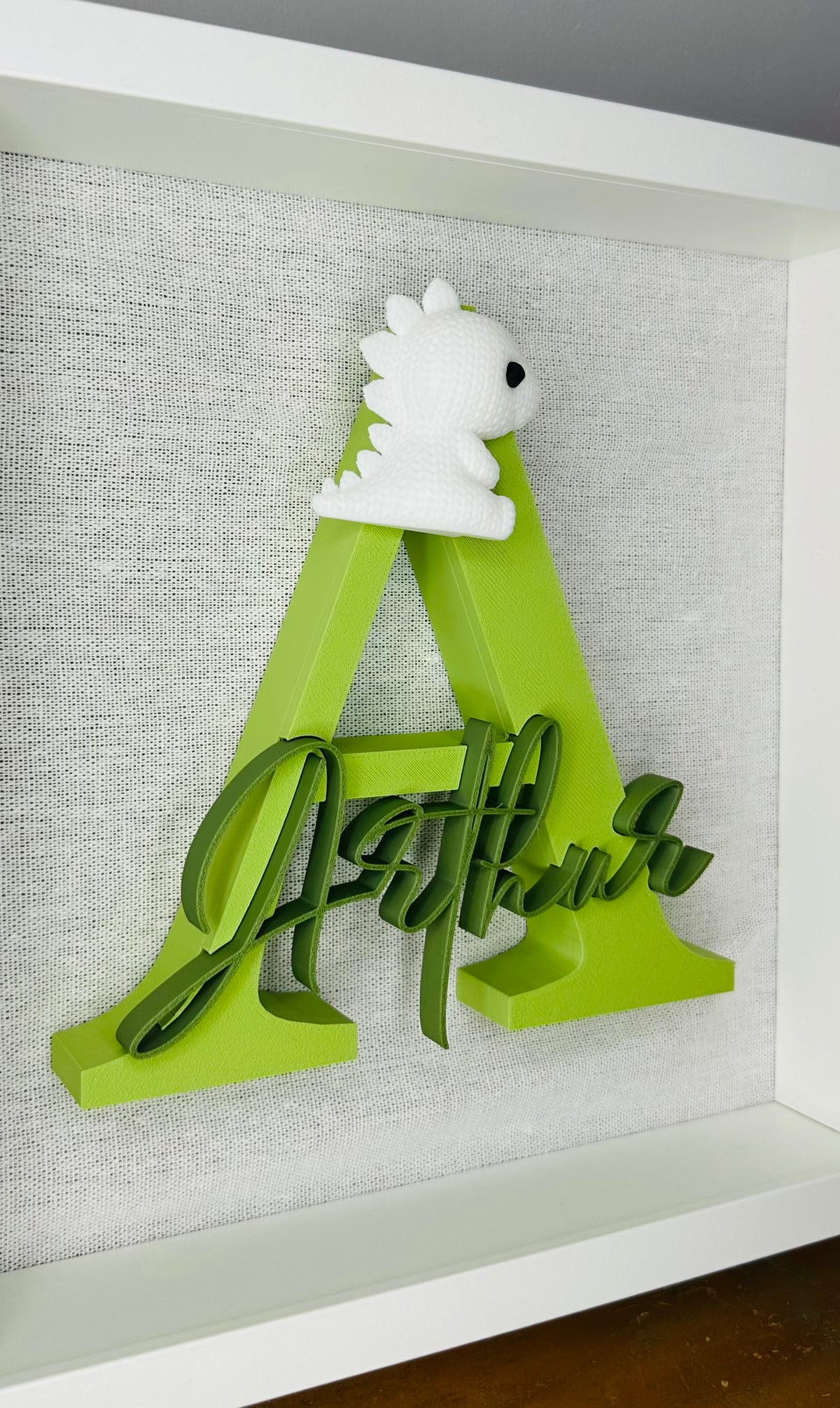 Personalised 3D Name Frame for Children - Custom Initial & Theme