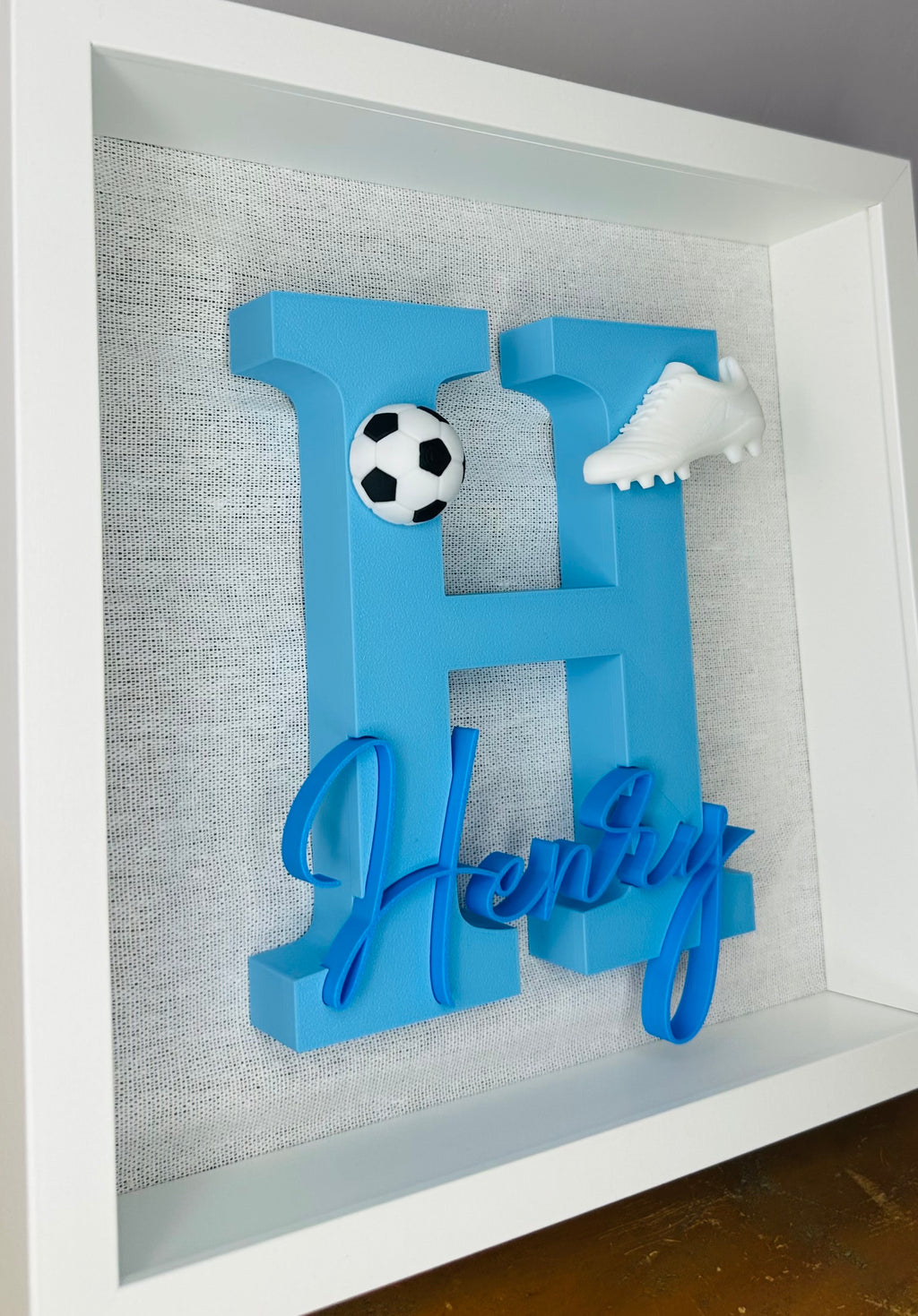 Personalised 3D Name Frame for Children - Custom Initial & Theme
