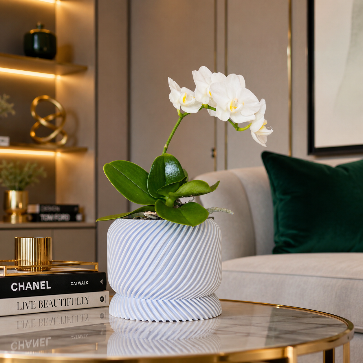 Slant Planter Pot – Luxury 3D Printed Vase | Contemporary Home Decor