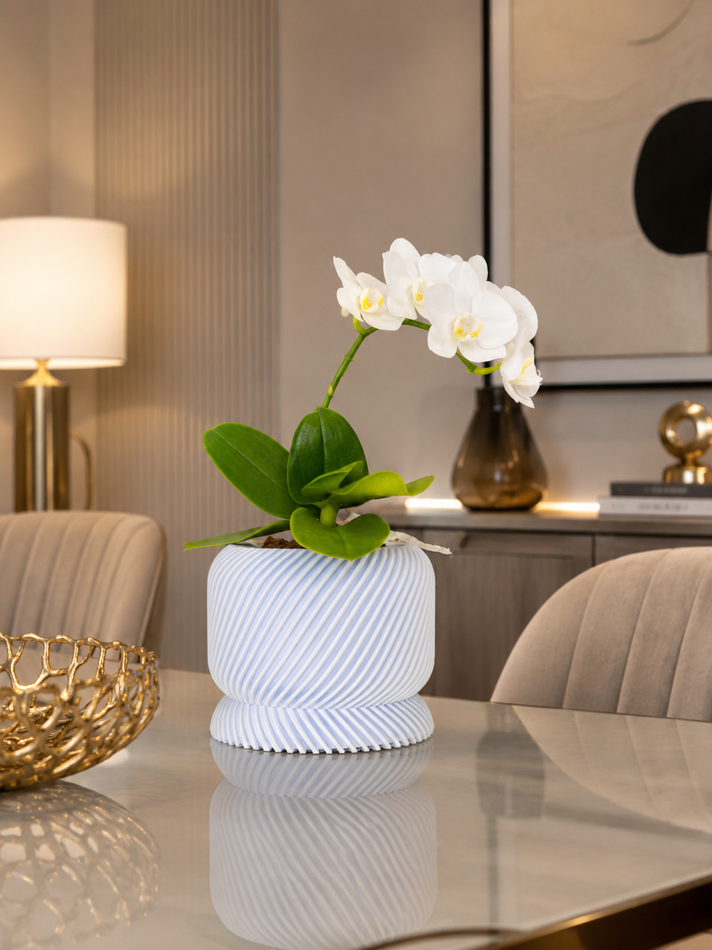 Slant Planter Pot – Luxury 3D Printed Vase | Contemporary Home Decor